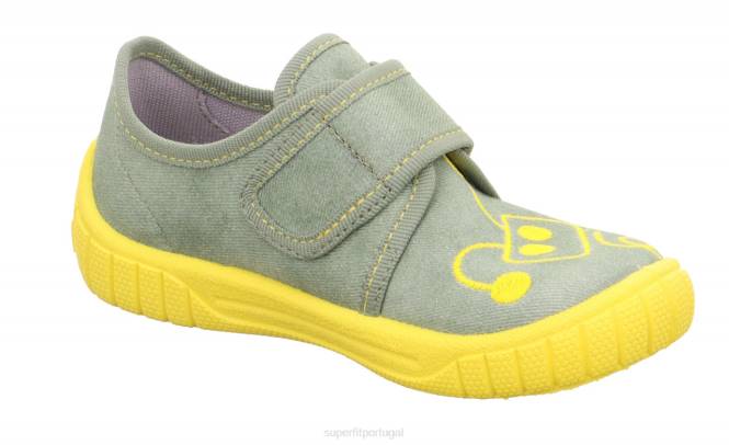 Superfit luz verde bebês conta - chinelo com fecho de velcro JFFX99