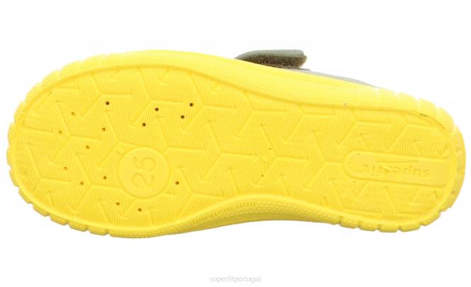 Superfit luz verde bebês conta - chinelo com fecho de velcro JFFX99