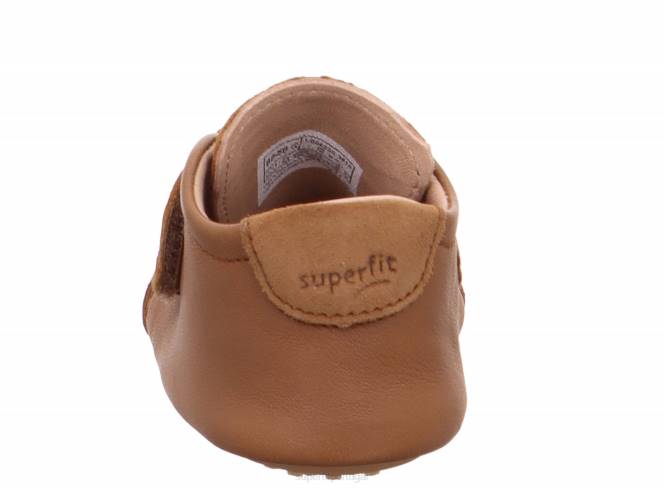 Superfit marrom bebês papageno - chinelo com fecho de velcro JFFX517