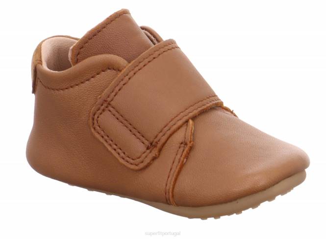 Superfit marrom bebês papageno - chinelo com fecho de velcro JFFX517