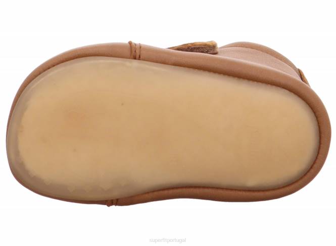 Superfit marrom bebês papageno - chinelo com fecho de velcro JFFX517