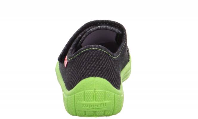 Superfit preto bebês conta - chinelo com fecho de velcro JFFX104