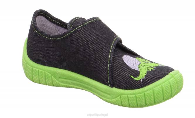 Superfit preto bebês conta - chinelo com fecho de velcro JFFX104