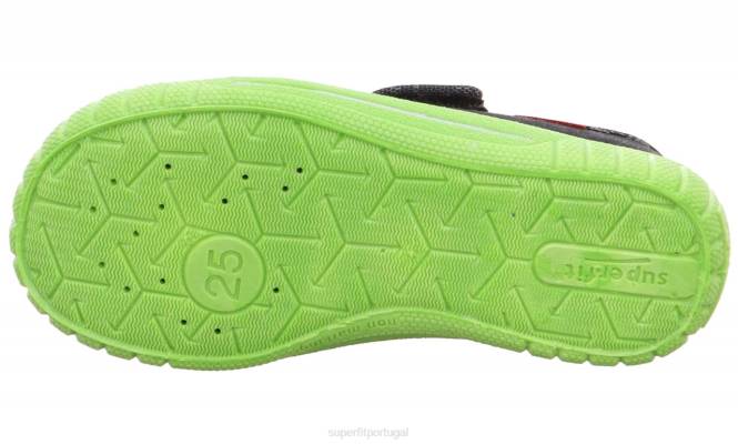 Superfit preto bebês conta - chinelo com fecho de velcro JFFX104