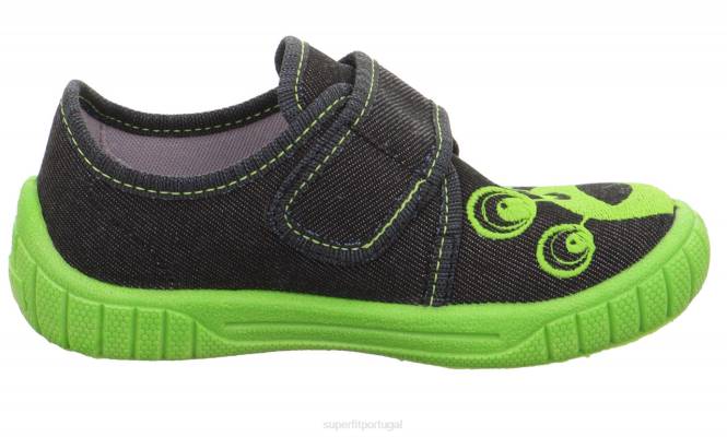 Superfit preto bebês conta - chinelo com fecho de velcro JFFX88