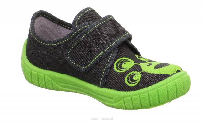 Superfit preto bebês conta - chinelo com fecho de velcro JFFX88