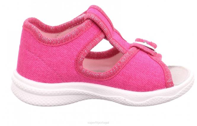 Superfit rosa bebês polly - chinelo com fecho de velcro JFFX163