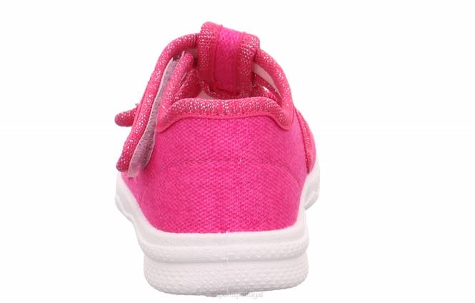 Superfit rosa bebês polly - chinelo com fecho de velcro JFFX163