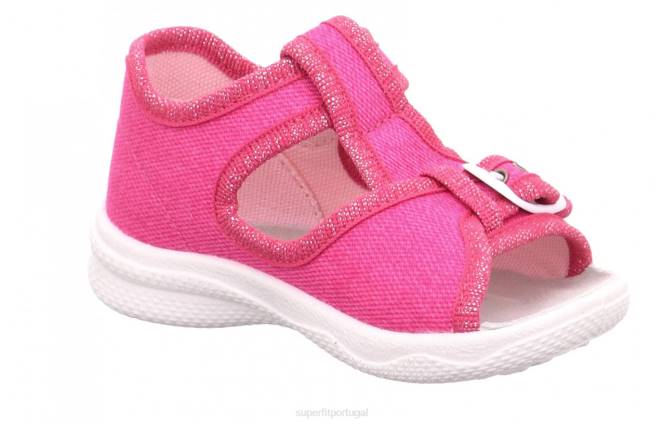 Superfit rosa bebês polly - chinelo com fecho de velcro JFFX163