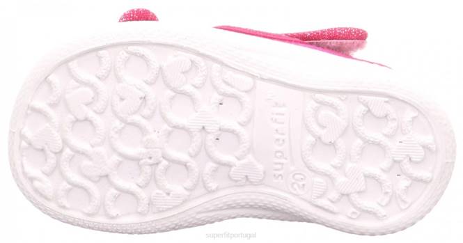 Superfit rosa bebês polly - chinelo com fecho de velcro JFFX163