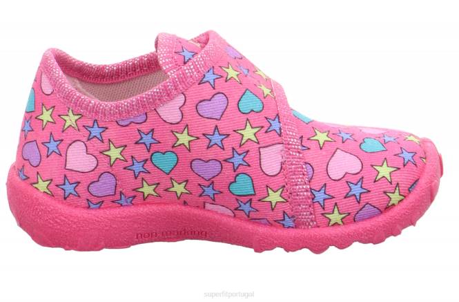 Superfit rosa bebês spotty - chinelo com fecho de velcro JFFX151