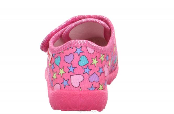 Superfit rosa bebês spotty - chinelo com fecho de velcro JFFX151