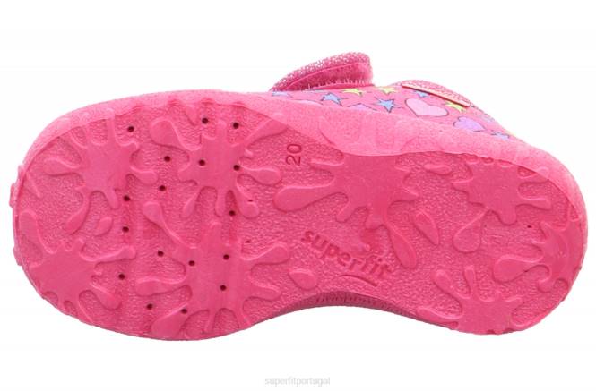 Superfit rosa bebês spotty - chinelo com fecho de velcro JFFX151