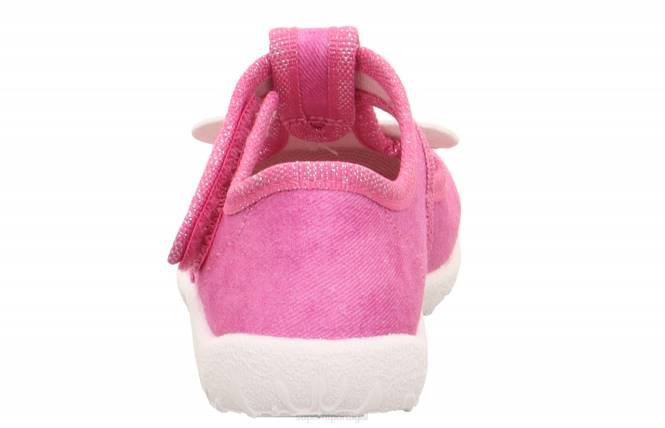 Superfit rosa bebês spotty - chinelo com fecho de velcro JFFX83