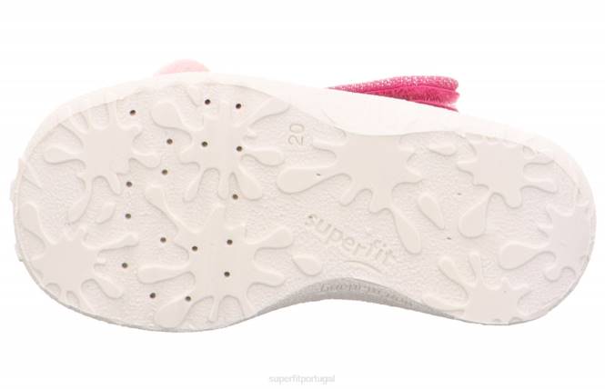 Superfit rosa bebês spotty - chinelo com fecho de velcro JFFX83
