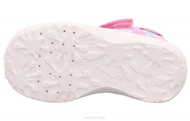 Superfit rosa/turquesa bebês spotty - chinelo com fecho de velcro JFFX68