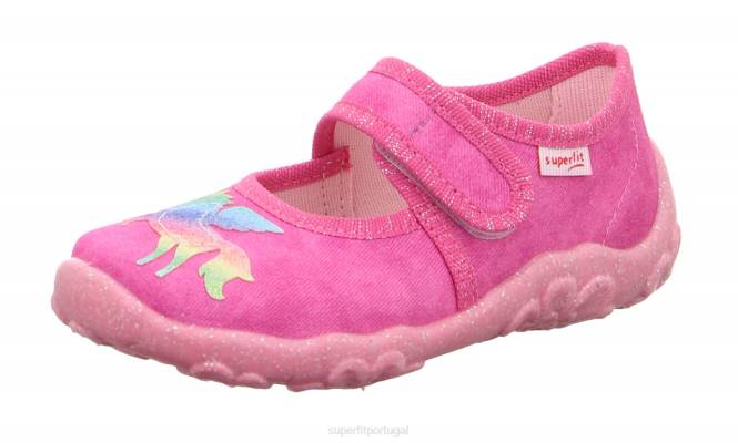 Superfit rosa/várias cores bebês bonny - chinelo com fecho de velcro JFFX40