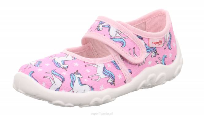 Superfit rosa/várias cores bebês bonny - chinelo com fecho de velcro JFFX7
