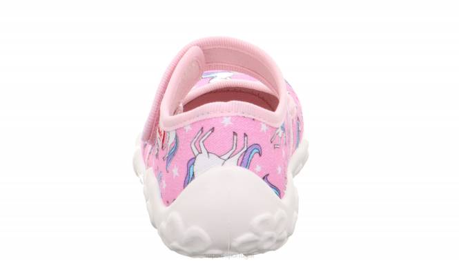 Superfit rosa/várias cores bebês bonny - chinelo com fecho de velcro JFFX7
