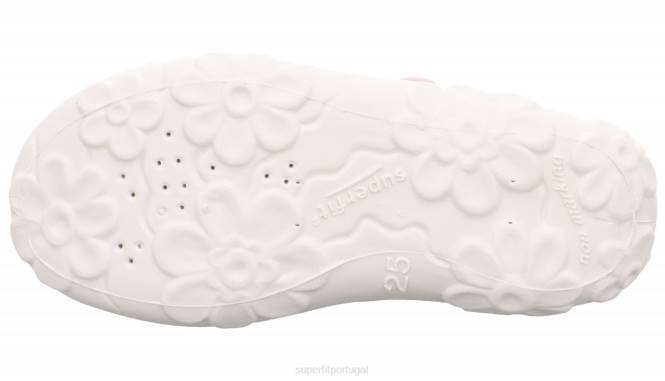 Superfit rosa/várias cores bebês bonny - chinelo com fecho de velcro JFFX7