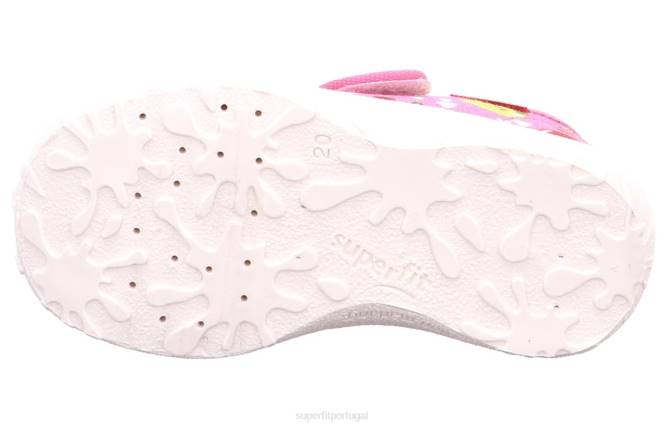 Superfit rosa/várias cores bebês spotty - chinelo com fecho de velcro JFFX74
