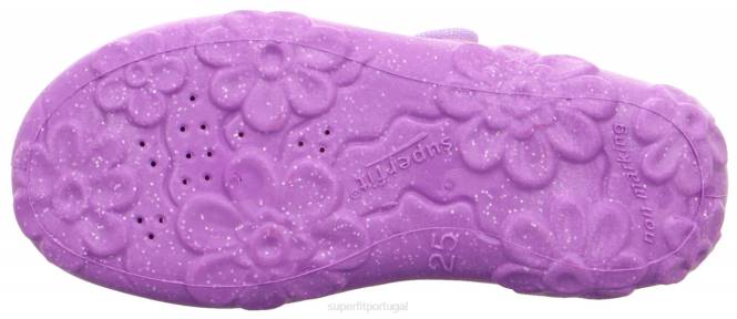 Superfit roxo bebês bonny - chinelo com fecho de velcro JFFX126