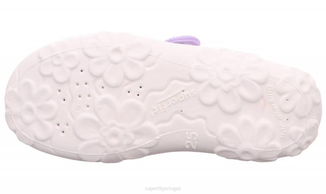 Superfit roxo bebês bonny - chinelo com fecho de velcro JFFX164
