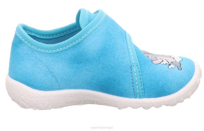 Superfit turquesa bebês spotty - chinelo com fecho de velcro JFFX25