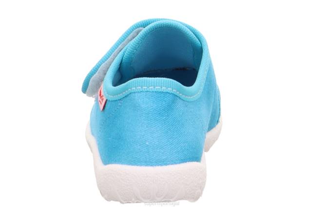 Superfit turquesa bebês spotty - chinelo com fecho de velcro JFFX25