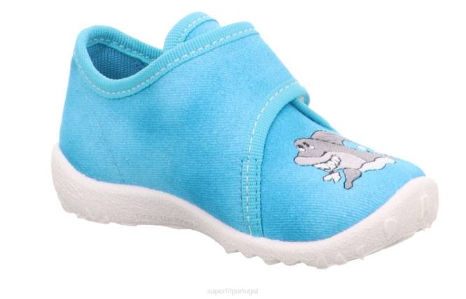 Superfit turquesa bebês spotty - chinelo com fecho de velcro JFFX25