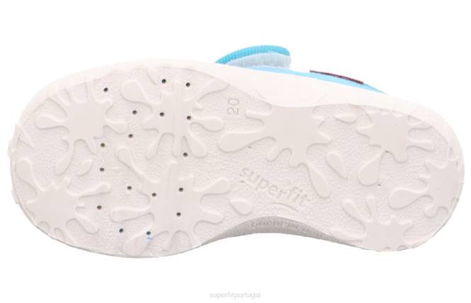 Superfit turquesa bebês spotty - chinelo com fecho de velcro JFFX25