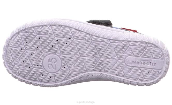 Superfit verde acinzentado bebês conta - chinelo com fecho de velcro JFFX5