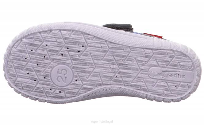 Superfit verde acinzentado bebês conta - chinelo com fecho de velcro JFFX5