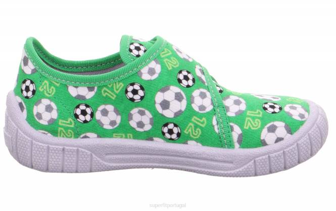 Superfit verde bebês conta - chinelo com fecho de velcro JFFX161