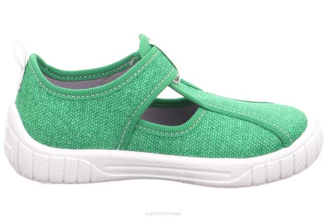 Superfit verde bebês conta - chinelo com fecho de velcro JFFX78