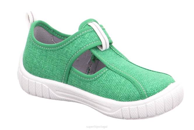 Superfit verde bebês conta - chinelo com fecho de velcro JFFX78