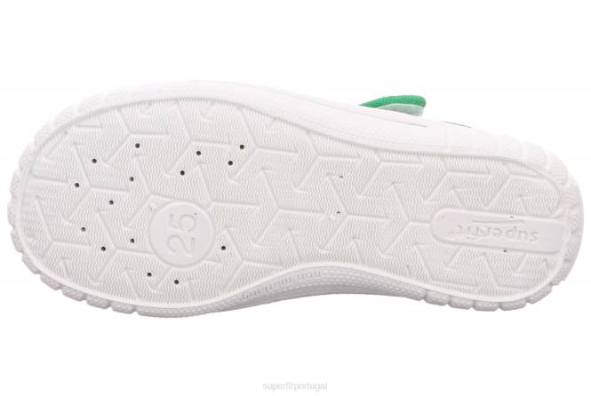 Superfit verde bebês conta - chinelo com fecho de velcro JFFX78