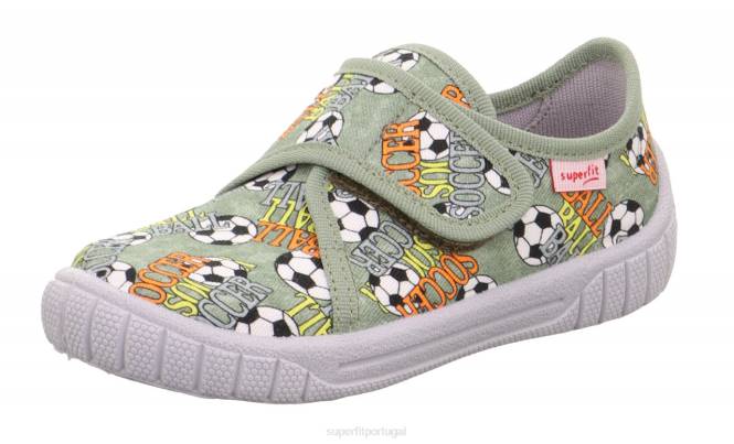 Superfit verde claro/multicolorido bebês conta - chinelo com fecho de velcro JFFX75