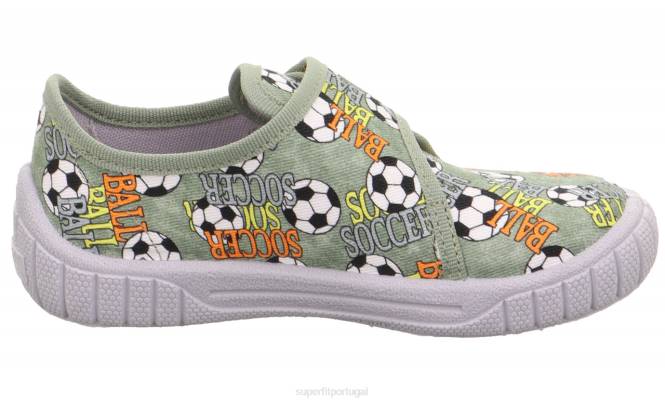 Superfit verde claro/multicolorido bebês conta - chinelo com fecho de velcro JFFX75