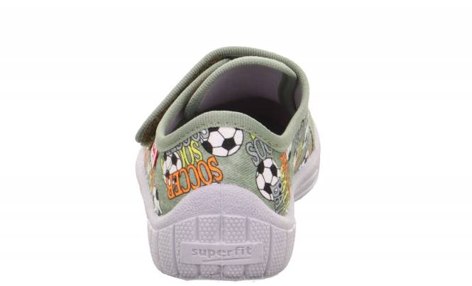 Superfit verde claro/multicolorido bebês conta - chinelo com fecho de velcro JFFX75