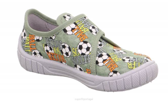 Superfit verde claro/multicolorido bebês conta - chinelo com fecho de velcro JFFX75
