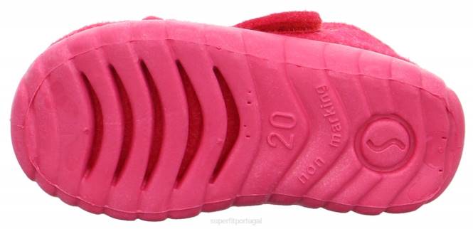 Superfit vermelho bebês feliz - chinelo com fecho de velcro JFFX152