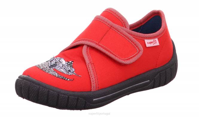 Superfit vermelho/cinza bebês conta - chinelo com fecho de velcro JFFX42
