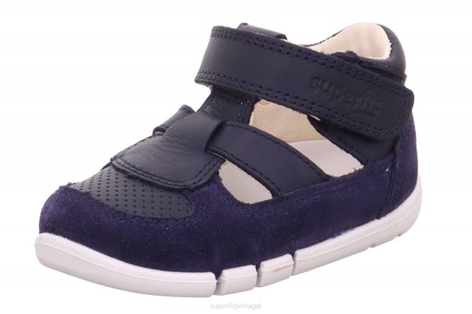 Superfit azul bebês flexy - sandália com fecho de velcro JFFX233