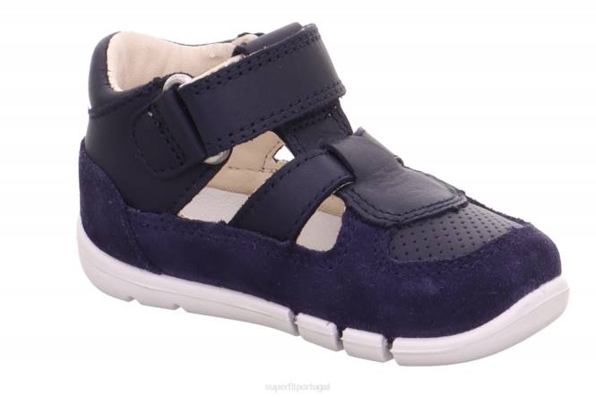 Superfit azul bebês flexy - sandália com fecho de velcro JFFX233