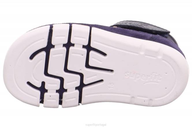 Superfit azul bebês flexy - sandália com fecho de velcro JFFX233