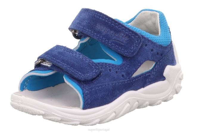 Superfit azul bebês flow - sandália com fecho de velcro JFFX180