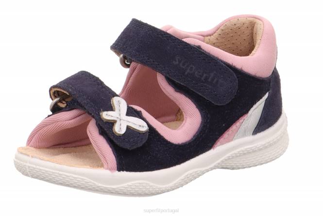 Superfit azul bebês polly - sandália com fecho de velcro JFFX218