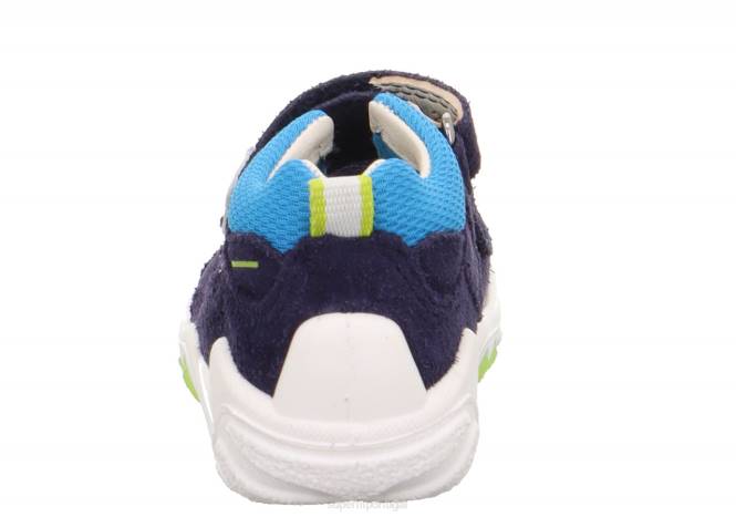 Superfit azul/turquesa bebês flow - sandália com fecho de velcro JFFX166