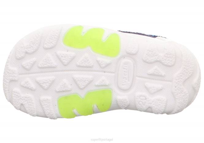 Superfit azul/turquesa bebês flow - sandália com fecho de velcro JFFX166
